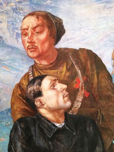 Кузьма Петров-Водкин - Смерть комиссара (фрагмент), 1928