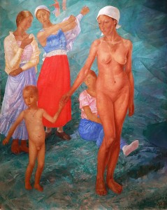 Кузьма Петров-Водкин - Утро купальщицы, 1917