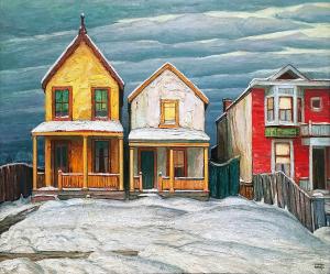 Лорен Харрис - Дома, зимняя городская живопись V, 1920