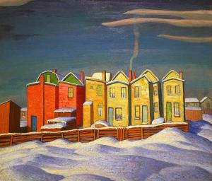 Лорен Харрис -Ряд шести домов, Городская живопись III, 1924