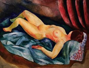 Моисей Кислинг - Обнаженная на диване, 1919