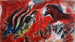 Марк Шагал - Красная лошадь, 1967