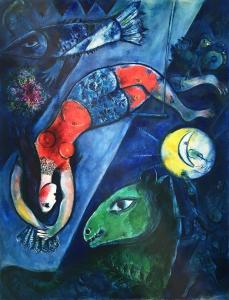 Марк Шагал - Синий цирк, 1950