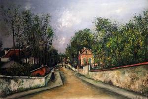 Морис Утрилло - Улица в Фонтебло, 1916