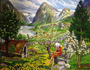 Николай Аструп - Кари, мотив у пролива, 1918