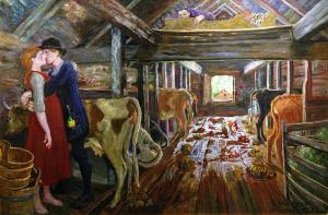 Николай Аструп - Коровник, 1904