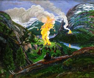 Николай Аструп - Костер, 1915