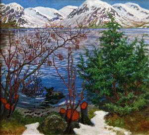 Николай Аструп - Птичка на камне, 1913