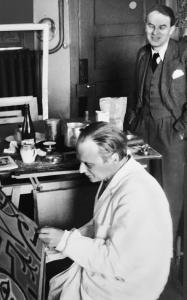 Пауль Клее и Вил Грохман, в мастерской художника, Берн, Кистлервег, 6