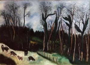 Пинхус Кремень - Зимний пейзаж, 1930