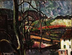 Пинхус Кремень - Зимний пейзаж, ок. 1930