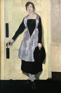 Рандольф Хьютон - Интерьер с девушкой, 1921