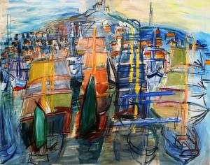 Рауль Дюфи - Марсельский порт, 1952