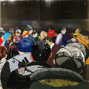 Сауле Сулейменова - Линия горизонта, триптих (фрагмент II), 2017