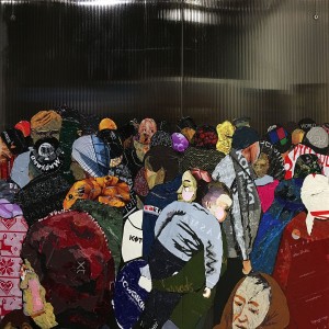 Сауле Сулейменова - Линия горизонта, триптих (фрагмент III), 2017