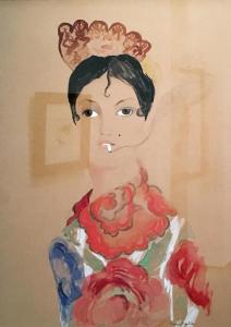 Франсис Пикабиа - Испанка с сигаретой, 1922