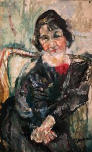 Хаим Сутин - Молодая женщина, 1915