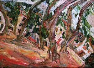 Хаим Сутин - Платаны в Сере, 1920