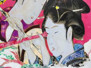 Ю Джиа И - Если бы герои укиё-э совершили путешествие в современное общество, 2017 (фрагмент 2)