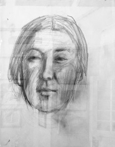 В. М. Ермолаева - Автопортрет, начало 30-х гг. (бумага, карандаш)