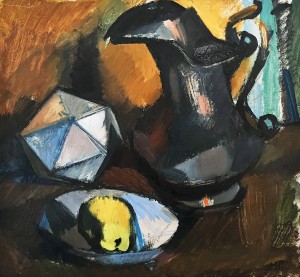 Горохова М. А. - Натюрморт с медным кувшином, 1956 (бумага, масло)