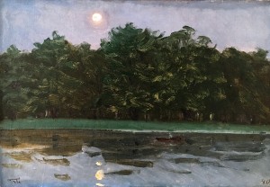 Гринберг В. А. - Белая ночь. Кировские острова, 1940 (холст, масло)