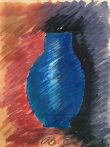 Ермолаева В. М. - Ваза (Синий кувшин), 1930-е (бумага, темпера)