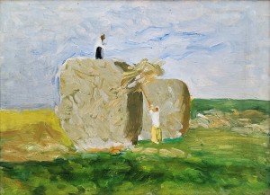 Зенькович В. В. - Стог сена, 1930-е (картон, масло)