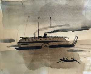 Н. Ф. Лапшин - Пейзаж, первая половина XX в. (бумага, акварель)