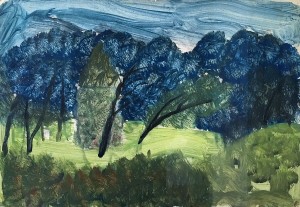 Нашивочников Ю. А. - Этюд. Башня, 1974 (картон, гуашь)