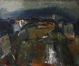 Некрасов А. М. - Черный пейзаж, 1995 (ДВП, масло)