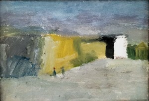 Нисенбаум Л. Г. - Пейзаж с домом, 1995 (картон, масло)