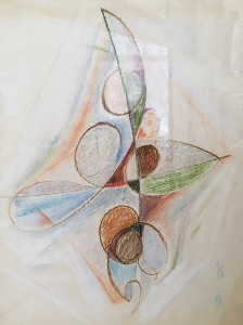 П. Кондратьев - Композиция, 1968 (бумага, пастель)