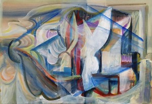 П. Кондратьев - Композиция, 1978 (картон, масло)