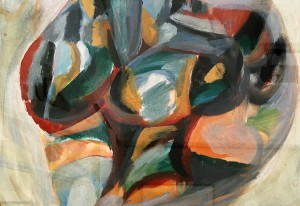 П. Кондратьев - Композиция, 1979 (картон, масло)