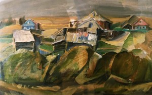 П. М. Кондратьев - Пейзаж II, 1969 (картон, масло)