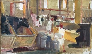 Пакулин В. В. - Ферма. Эскиз, 1939 (холст, масло)