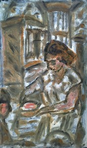 Ротенберг Е. Л. - За обедом, 1964 (бумага, масло)