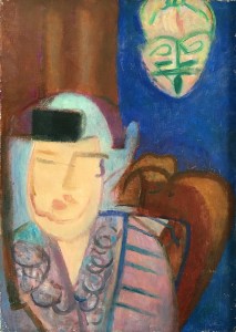 Стерлигов В. В. - Портрет с маской, 1960 (холст, масло)