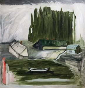 Устюгов Г. А. - Пейзаж. Деревенский поселок, 2006 (холст, масло)