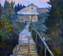 Алевтина Соснина — Одинокий дом, 2021 (холст, масло)