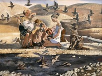 Александр Кривонос — Птицы в смоле, 2021 (холст, масло)