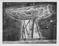 Леонид Строганов — Лодка, 2020 (бумага, офорт)