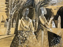 Наталия Юркина — Цикл 'Диалоги'. Встреча, 2020 (крафт, смешанная техника)