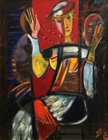 Валерик Апинян - Модель с бусами, 2002 (холст, масло)