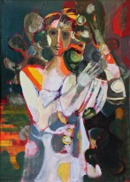 Валерик Апинян - Позирующая, 1992 (холст, масло)