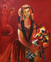 Валерик Апинян - Танцовщица, 1983 (холст, масло)