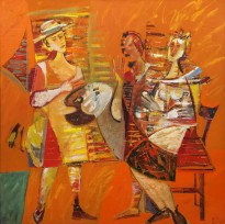 Валерик Апинян - Три грации, 1998 (холст, масло)