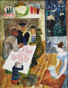 Валерий Ватениин - Рыбаки, 1966 (картон, темпера)