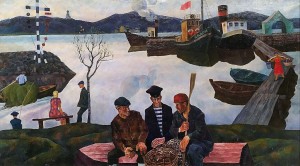 Валерий Ватениин - Субботний вечер на Онеге, 1967 (холст, масло)